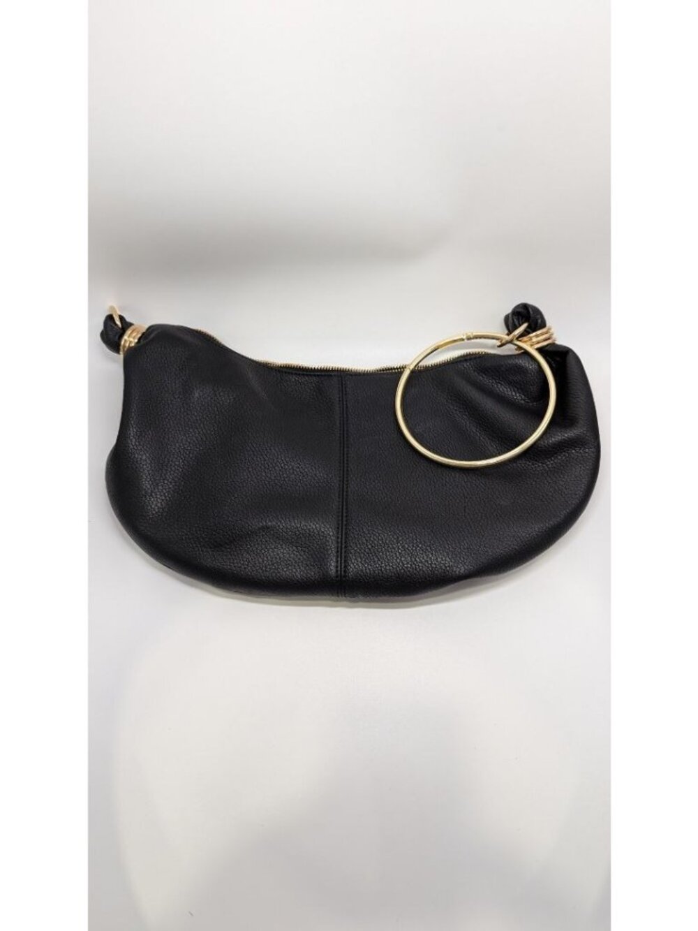 Urban Expression Black Faux-Leather Keychain Purse